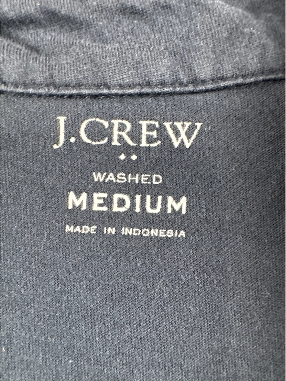 J.Crew Washed Polo Shirt Men's M Black Short Sleeve Cotton Pocket Casual